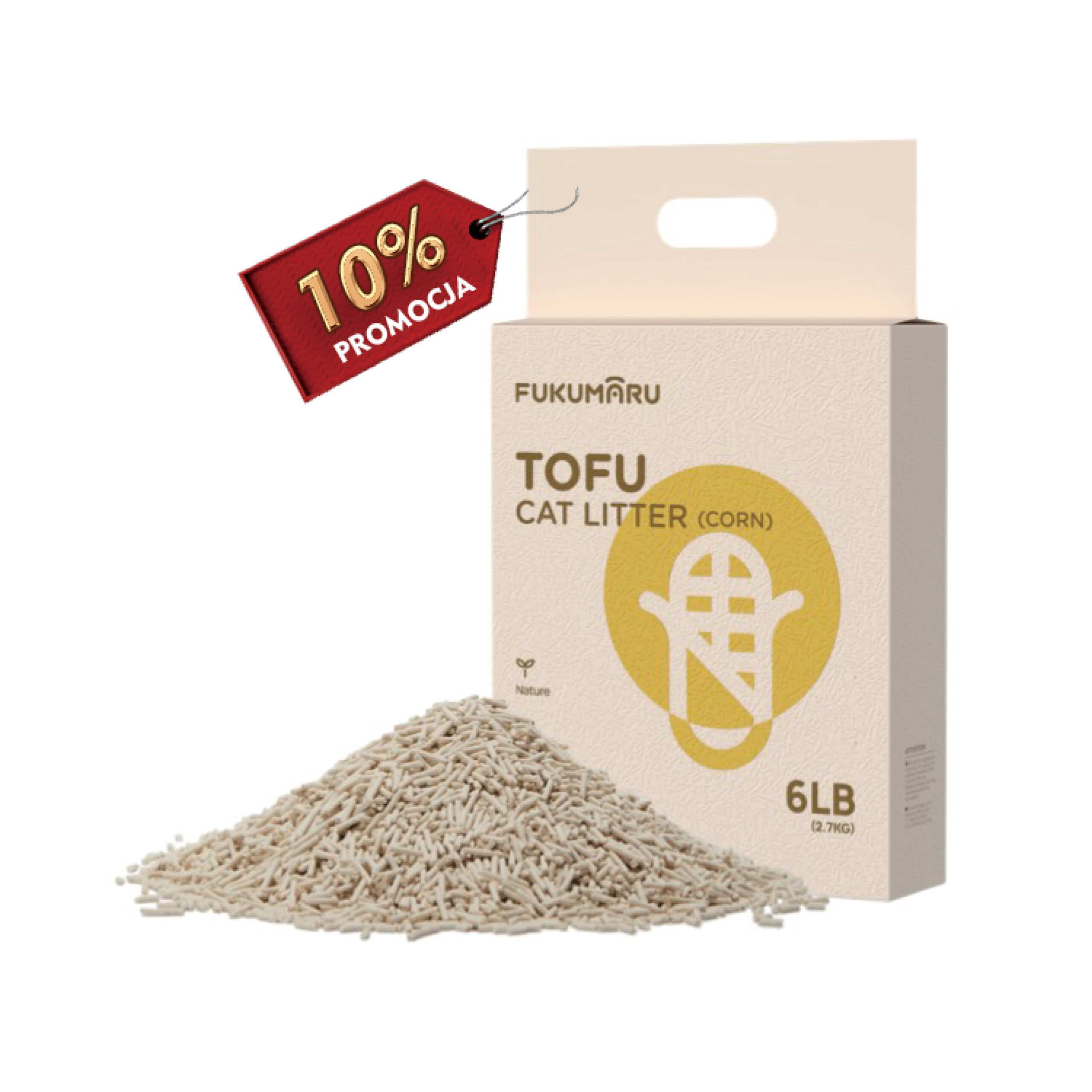 FUKUMARU Corn Tofu Cat Litter 2.7 kg/6 LB