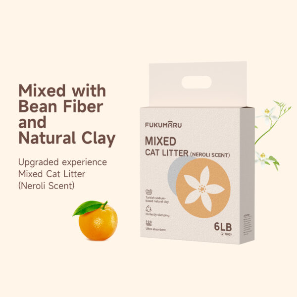 FUKUMARU Mixed Cat Litter (Neroli Scent)  2.7 kg/6 LB - obrazek 2